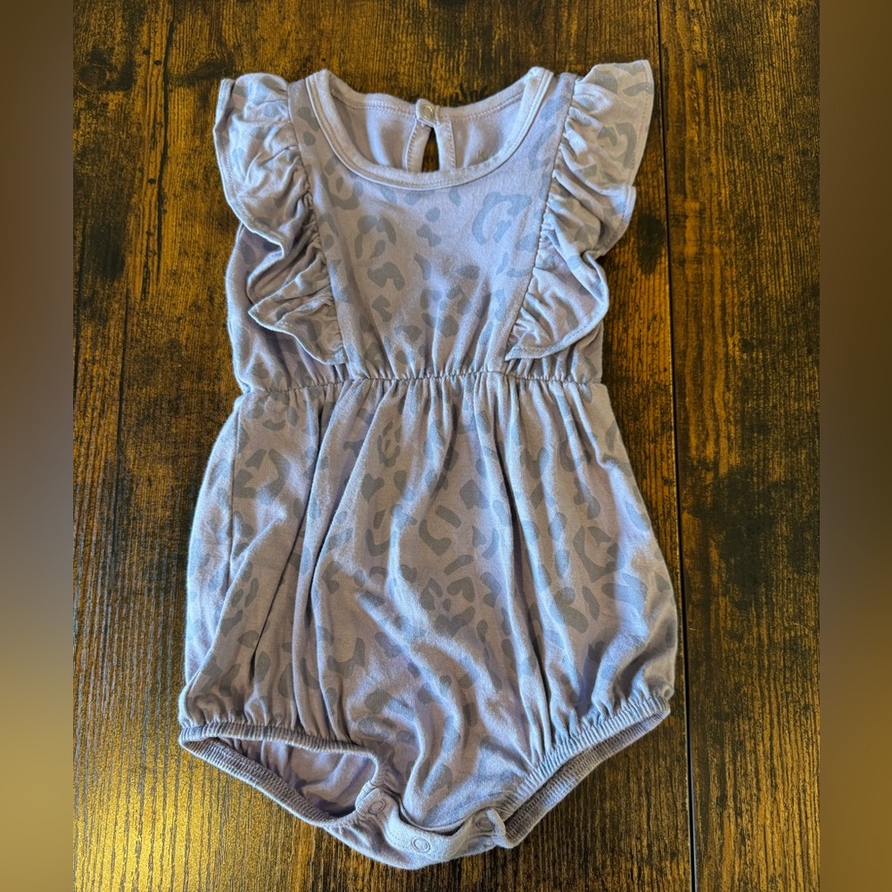 Kyte Baby - Bubble Romper in Taro Leopard